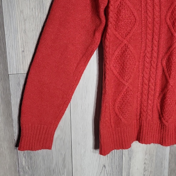 Woolrich Womens Medium Wool Mohair Blend Cable Knit Sweater Classic Preppy - Picture 4 of 9